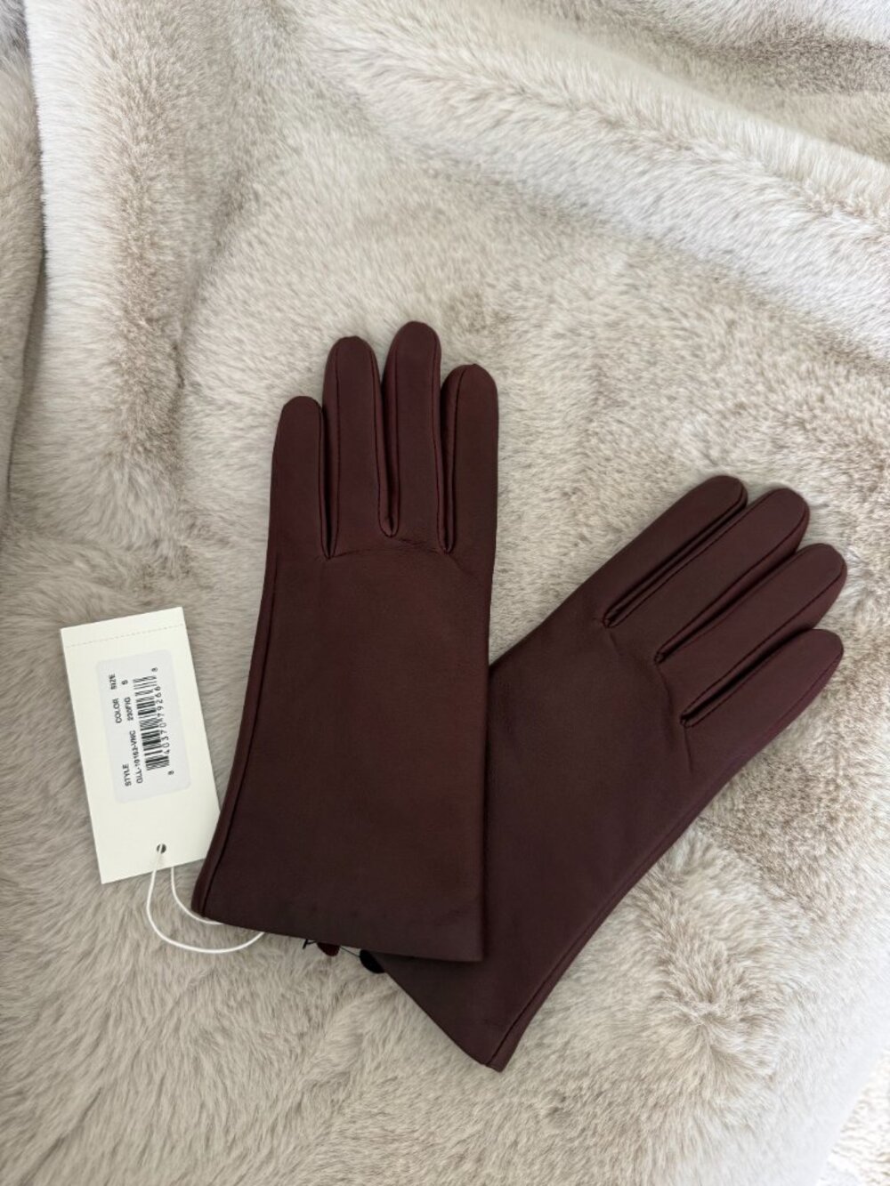 Vince Women's Leather Gloves in Burgundy